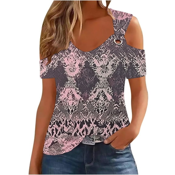 Youyipin Women'S Summer Tops Women'S Short Sleeve Shirts V Neck Blouse Ruched Business Casual Basic Tunic Tops Going Out Tops For Women