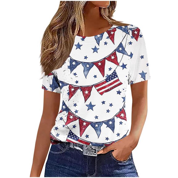 Youyipin Women Tops Short Sleeve Trendy Asymmetrical Neck Button Cute Summer Tops Casual Vintage Graphic Tees Blouses T Shirts For Women