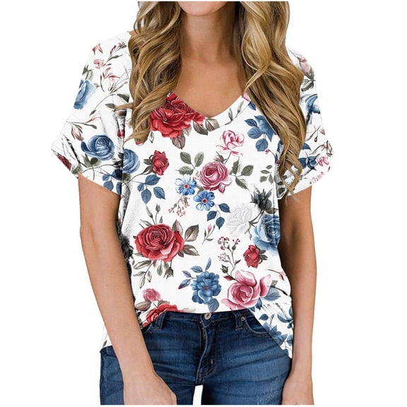 Youyipin Women's Clothing Plus Size Tops For Women Summer Casual Pleated Tees Cute Short Sleeve T Shirts Crew Neck Blouses Summer Tops For Women