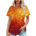 thumbnail image 1 of Youyipin Women's Clothing Summer Tops Glitter Glam Sequin Top Loose Sleeves Sparkly Shimmer Party Bridesmaid Sequined Tunic Top Spring Tops For Women, 1 of 6