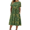 thumbnail image 1 of Youyipin Womens Dresses Vintage Floral Print Lantern Sleeve Casual Loose Fit Beach Dress Boho Party Summer Dresses For Women 2025, 1 of 6