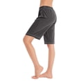 thumbnail image 1 of Youyipin Womens Shorts Casual Without Belt Pocket Sport Pants Knee Length Casual Home Shorts For Women, 1 of 4