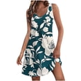 thumbnail image 1 of Youyipin Womens Summer Dresses 2025 Casual Sleeveless Beach Dress Scoop Neck Boho Floral Sundresses beach vacation clothes for women, 1 of 6