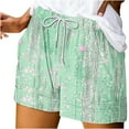 thumbnail image 1 of Youyipin Womens Summer Shorts Casual Trendy Floral Print Drawstring Elastic High Waisted Baggy With Pocket Athletic Shorts For Women, 1 of 5