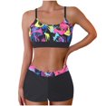 thumbnail image 1 of Youyipin Womens Swimsuits 2 Piece Bikini Set Print Swimsuit Push Up Top With Boyshort Bottom Underwired Padded Bikini, 1 of 7