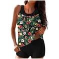 thumbnail image 1 of Youyipin Womens Swimsuits Trends Womens Swimsuits 2 Piece Criss Cross Back Color Block Print Tankini Bathing Suits Athletic Modest Swimwear, 1 of 6