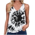 thumbnail image 1 of Youyipin Womens T Shirts Womens Tank Tops Loose Fit V Neck Ruched Sleeveless Tops Casual Basic Banded Shirts Spring Tops For Women, 1 of 4
