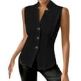 thumbnail image 1 of Youyipin Womens Tank Tops 2025 Summer Sleeveless Vest Blazer Lightweight Casual Fully Lined Slim Button Down Work Fashion Petite Elegant Tank Top For Women, 1 of 6