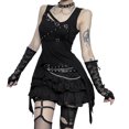 thumbnail image 1 of Youyipin Womens Tank Tops Crop Casual Gothic Lolita Round Neck Long Sleeve Tight Shirt Streetwear Going Out Tops For Women, 1 of 9