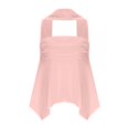 thumbnail image 1 of Youyipin Womens Tank Tops Tummy Control Modest Flowy Mesh Solid Color Halter Tops For Women, 1 of 4