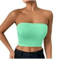 thumbnail image 1 of Youyipin Womens Tank Tops Women's Sexy Crop Top Sleeveless Stretchy Solid Strapless Tube Tops For Women, 1 of 3