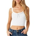 thumbnail image 1 of Youyipin Womens Tank Tops Y2K Fairy Lace Cami Top Sleeveless V Neck Camisole Mesh Floral Lace Slim Fit Spaghetti Strap Crop Going Out Tops, 1 of 7