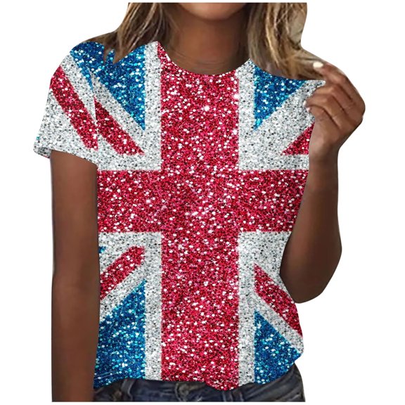 Youyipin Womens Tees 4Th Of July T-Shirt Toddler Boy Girl Fourth Star American Flag Usa Patriotic Memorial Day Shirt Kid Independence Tee Top Graphic Tees For Women