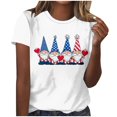 thumbnail image 1 of Youyipin Womens Tops 4Th Of July Gnomes Short Sleeve Shirts For Womens Funny Patriotic Graphic Shirt Usa Flag Stars Stripes Tops Graphic Tees For Women, 1 of 5