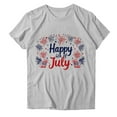 thumbnail image 1 of Youyipin Womens Tops American Heart Flag Girls 4Th Of July Shirt Usa Patriotic Print Graphic Tees For Women, 1 of 3