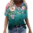 thumbnail image 1 of Youyipin Womens Tops Bees Sunflowers Hawaiian Shirts For Women Print Dress Shirt Casual Business Blouses Tops Beach Vacation Clothes For Women, 1 of 4
