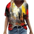 thumbnail image 1 of Youyipin Womens Tops Bees Sunflowers Hawaiian Shirts For Women Print Dress Shirt Casual Business Blouses Tops Beach Vacation Clothes For Women, 1 of 4