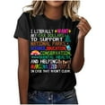 thumbnail image 1 of Youyipin Womens Tops Black History Shirts Women Black Lives Matter T-Shirt African American Tee What We Learn From Black History Tops Graphic Tees For Women, 1 of 3