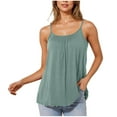 thumbnail image 1 of Youyipin Womens Tops Camisole With Built In Bra Adjustable Strap Tank Top Loose Fit Cami Shirt Summer Tops For Women, 1 of 7