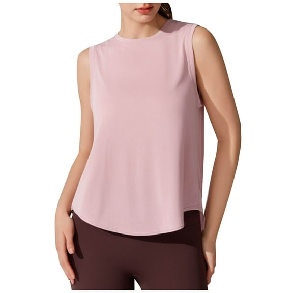 Youyipin Womens Tops Ice Silk Workout Tank Tops For Women Cool-Dry Sleeveless Loose Fit Yoga Shirts Athletic Basic Tees For Women