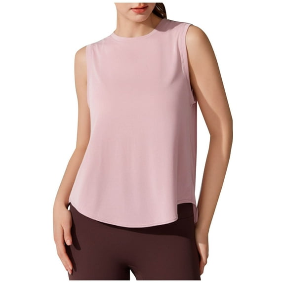 Youyipin Womens Tops Ice Silk Workout Tank Tops For Women Cool-Dry Sleeveless Loose Fit Yoga Shirts Athletic Basic Tees For Women
