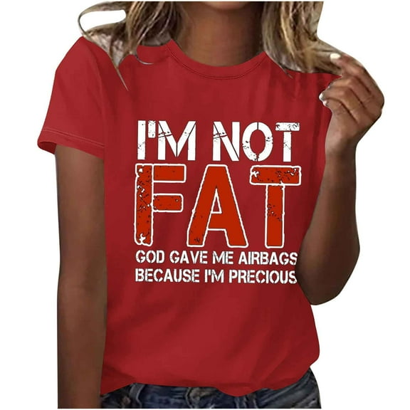 Youyipin Womens Tops Letter Print Short Sleeve Round Neck Women T Shirt Top Graphic Tees For Women Top Spring Tops For Women