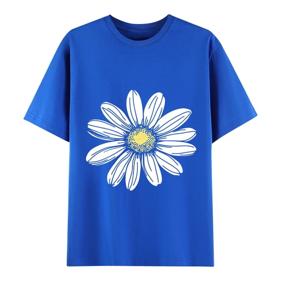 Youyipin Womens Tops Oversized Graphic Tshirt: Vintage Wildflower Shirt Boho Hiking T Shirt Nature Life Tee Summer Plant Summer Tops For Women
