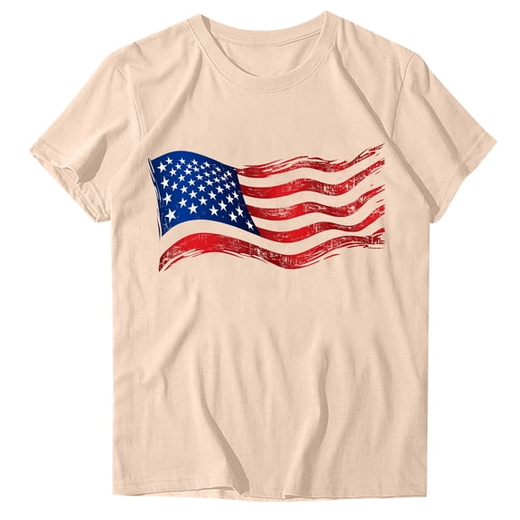 Youyipin Womens Tops Printed Round Neck Short Sleeve T-Shirt Top Shirt Summer Tops For Women