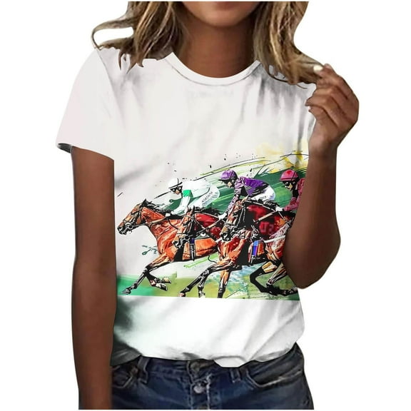 Youyipin Womens Tops Short Sleeve Shirts For Women Vintage Floral Print Blouses Dressy Casual Ladies Loose Fit Summer Tops Trendy Outfits Spring Tops For Women