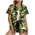 thumbnail image 1 of Youyipin Womens Tops Womens Hawaiian Shirt Soft Cool Summer Hawaii Shirts Floral Tropic Print V Neck T-Shirt Short Sleeve Button Up Tops Beach Vacation Clothes For Women, 1 of 5