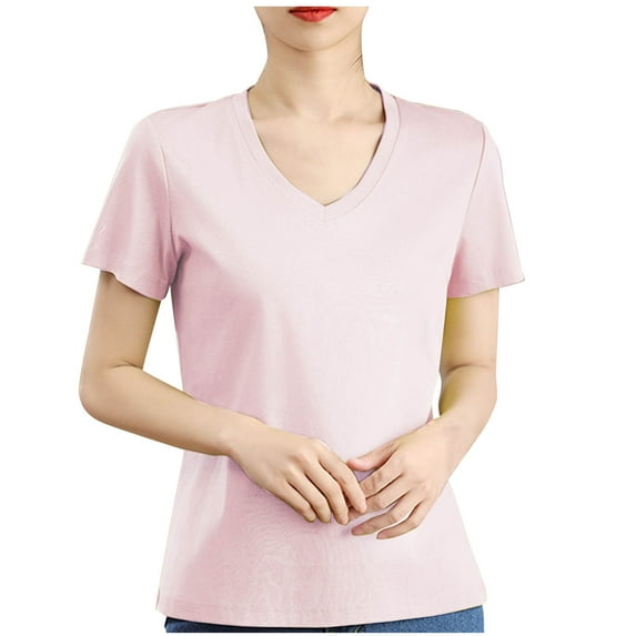 Youyipin Womens Tops Workout Tops For Women Upf 50+ Sun Protection V-Neck T Shirts Short Sleeve Quick Dry Athletic Running Shirts Spring Tops For Women