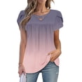 thumbnail image 1 of Youyipin Womens Tops short Sleeve Criss Cross V Neck T Shirts Loose Fit Casual Oversized Tshirts Blouses summer tops for women, 1 of 7