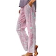 thumbnail image 1 of Youyipin women's pants Printed Rolled Casual Pocket Straight Leg Pants, 1 of 5