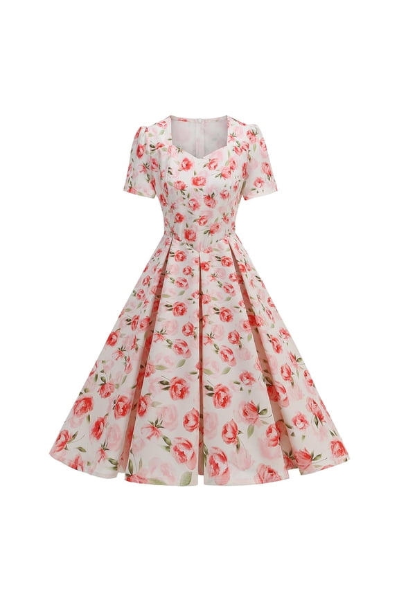 womens dresses Women's 1950s Retro Vintage Rockabilly Sweetheart Cocktail Dress with Pockets summer dresses for women 2025