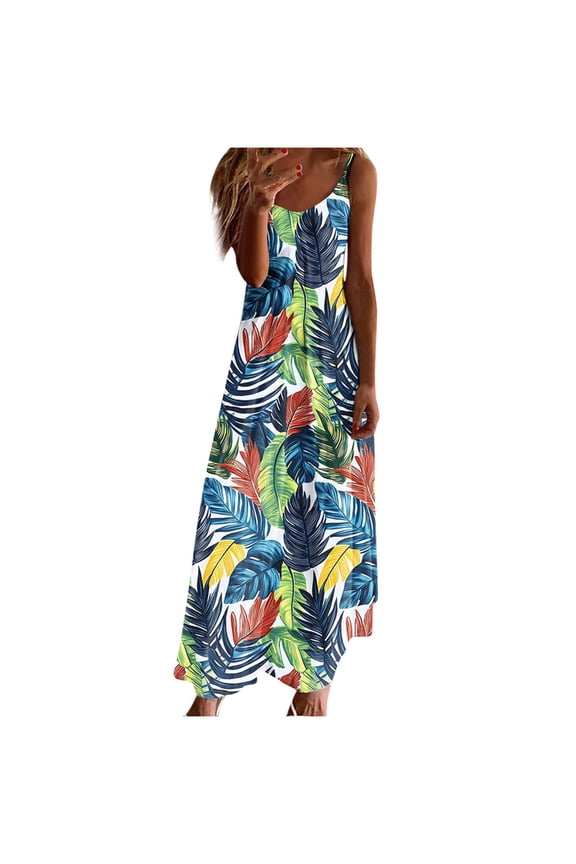womens dresses Women's Summer Casual Loose Dress Beach Cover Up Long Cami Maxi Dresses with Pocket summer dresses for women 2025