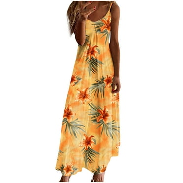 Youyipin womens dresses Women's Summer Casual Loose Dress Beach Cover Up Long Cami Maxi Dresses with Pocket summer dresses for women 2025
