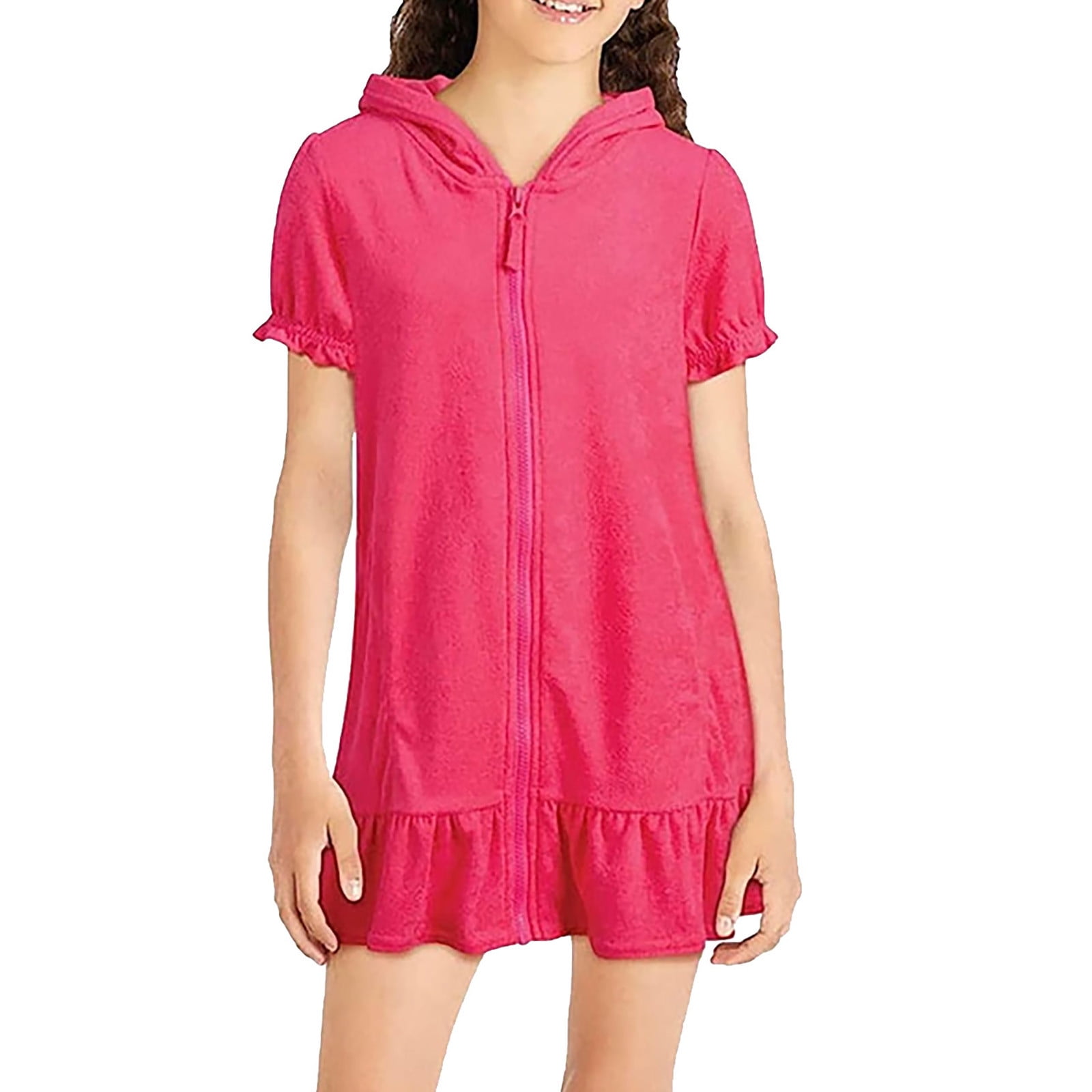 Youyipin womens fashion Swim Cover-Up UPF 50+ French Terry Hooded Zip ...