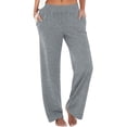 thumbnail image 1 of Youyipin womens summer pants Women's Lounge Pants Cozy Wide Leg with Pockets Loose Flowy Yoga Sweatpants Workout Comfy pants for women, 1 of 5