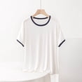 thumbnail image 1 of Youyipin womens tops Ringer Tee Women Crew Neck Color Block Basic Summer Casual Short Sleeve T Shirt summer tops for women, 1 of 6