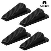 Youyun Rubber Doorstop Wedge for Residential and Commercial Use Black 4 Pack