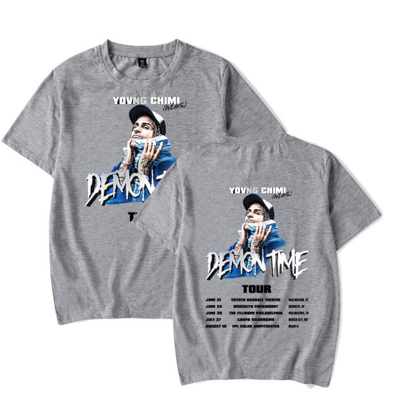 YovngChimi Demon Time Tour 2024 T-shirt New Women Men Casual Fashion Short Sleeve Tee
