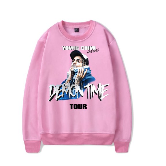 YovngChimi Demon Time Tour Crewneck Sweatshirt Rapper 2024 New Unisex Fashion Long Sleeve
