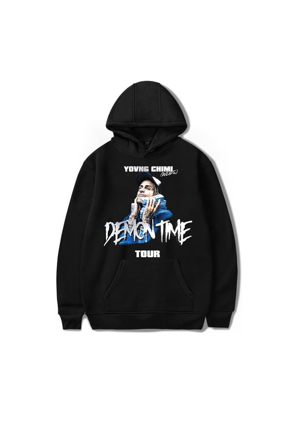 YovngChimi Demon Time Tour Hoodie Rapper 2024 New Unisex Fashion Casual Long Sleeve Sweatshirt