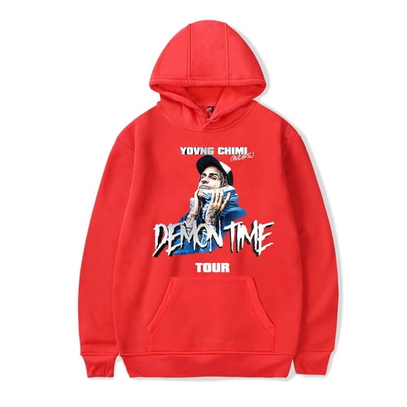 YovngChimi Demon Time Tour Hoodie Rapper 2024 New Unisex Fashion Casual Long Sleeve Sweatshirt