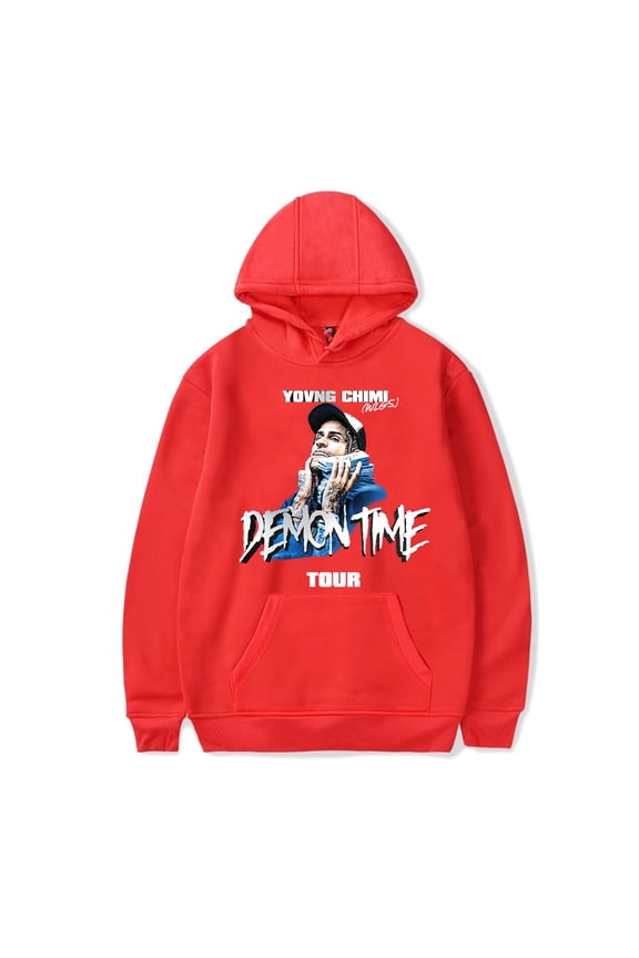 YovngChimi Demon Time Tour Hoodie Rapper 2024 New Unisex Fashion Casual Long Sleeve Sweatshirt