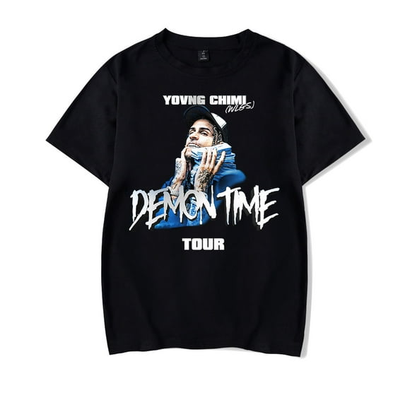 YovngChimi Demon Time Tour T-shirt Rapper 2024 New Women Men Casual Fashion Short Sleeve Tee