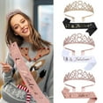 thumbnail image 1 of Yoyauz 18th Birthday Crown & Belt Glitter Satin Belt & Crystal Rhinestone Crown for Happy 18th Birthday Party Supplies Decorating 18th Birthday Party Accessories, 1 of 5