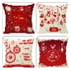 Yoyauz 18x18in Red Christmas Winter Throw Pillows Cushion Case Couch Decor for Christmas Home Outdoor Decorations