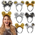 thumbnail image 1 of Yoyauz 2026 New Year Party Supplies Gold Black Silver Adult Female And Male Headwear Flashing Photo Booth Props 2026 Celebration Eve Party And Holiday Headwear, 1 of 7