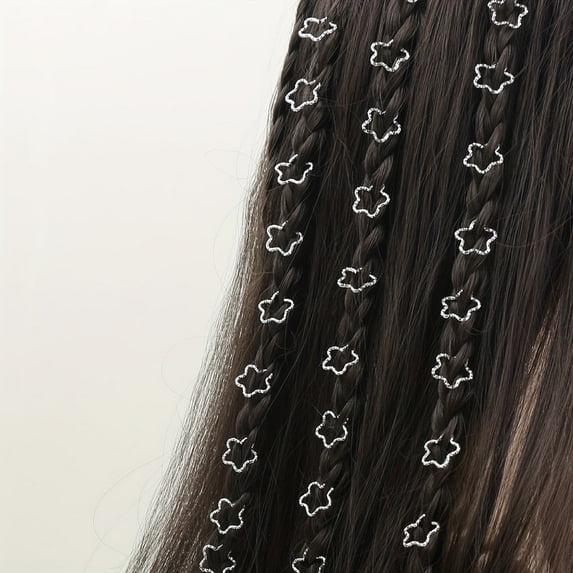 Yoyauz 30PCS Accessories For Braiding, Women'S Braids, Metal Gold Rings Cuff Clips For Braids Accessories Braids For Decoration Of Braided Jewelry